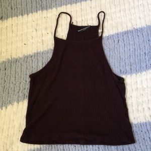 Brandy Melville Ribbed Maroon Tank Top